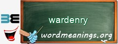 WordMeaning blackboard for wardenry